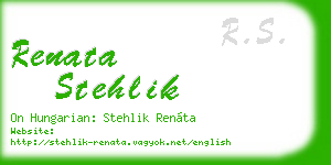 renata stehlik business card